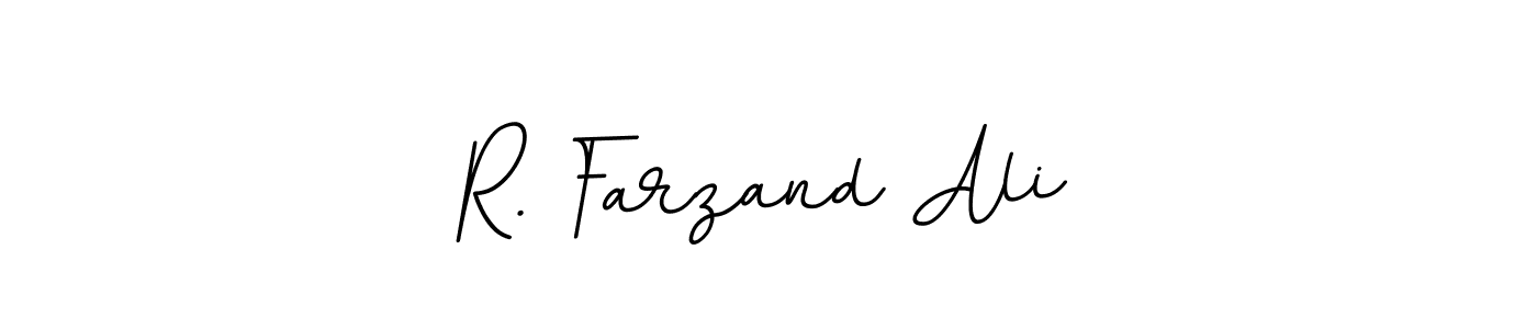 How to make R. Farzand Ali name signature. Use BallpointsItalic-DORy9 style for creating short signs online. This is the latest handwritten sign. R. Farzand Ali signature style 11 images and pictures png