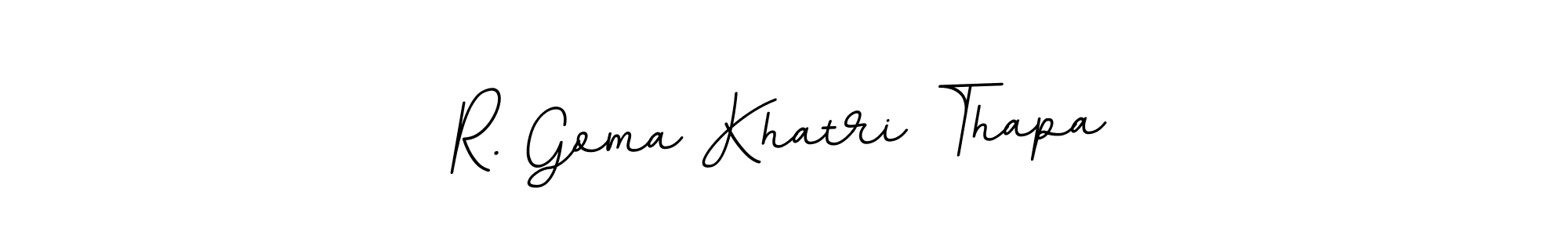 This is the best signature style for the R. Goma Khatri Thapa name. Also you like these signature font (BallpointsItalic-DORy9). Mix name signature. R. Goma Khatri Thapa signature style 11 images and pictures png