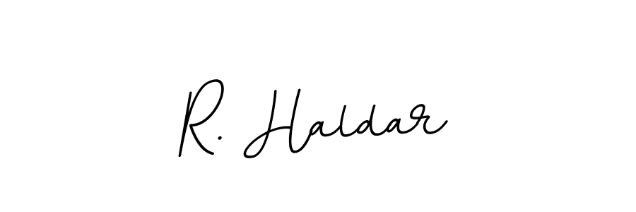 Create a beautiful signature design for name R. Haldar. With this signature (BallpointsItalic-DORy9) fonts, you can make a handwritten signature for free. R. Haldar signature style 11 images and pictures png