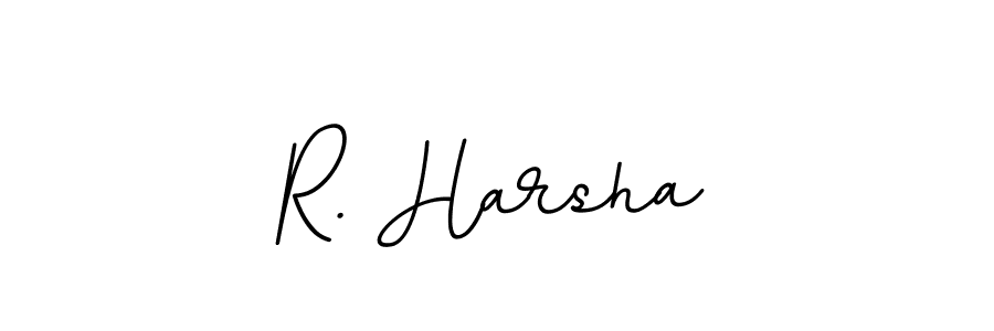 Use a signature maker to create a handwritten signature online. With this signature software, you can design (BallpointsItalic-DORy9) your own signature for name R. Harsha. R. Harsha signature style 11 images and pictures png