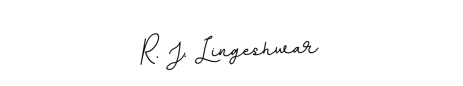 It looks lik you need a new signature style for name R. J. Lingeshwar. Design unique handwritten (BallpointsItalic-DORy9) signature with our free signature maker in just a few clicks. R. J. Lingeshwar signature style 11 images and pictures png