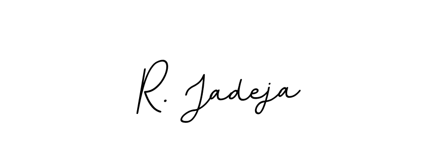 Design your own signature with our free online signature maker. With this signature software, you can create a handwritten (BallpointsItalic-DORy9) signature for name R. Jadeja. R. Jadeja signature style 11 images and pictures png