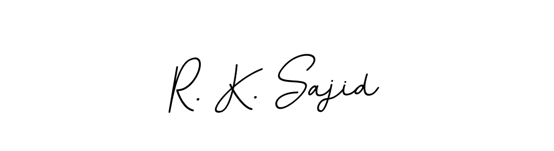 This is the best signature style for the R. K. Sajid name. Also you like these signature font (BallpointsItalic-DORy9). Mix name signature. R. K. Sajid signature style 11 images and pictures png