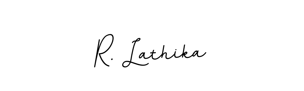 if you are searching for the best signature style for your name R. Lathika. so please give up your signature search. here we have designed multiple signature styles  using BallpointsItalic-DORy9. R. Lathika signature style 11 images and pictures png