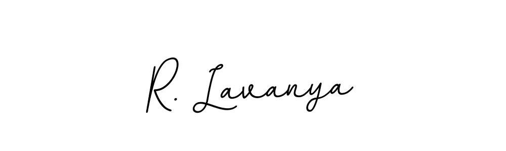 How to make R. Lavanya name signature. Use BallpointsItalic-DORy9 style for creating short signs online. This is the latest handwritten sign. R. Lavanya signature style 11 images and pictures png