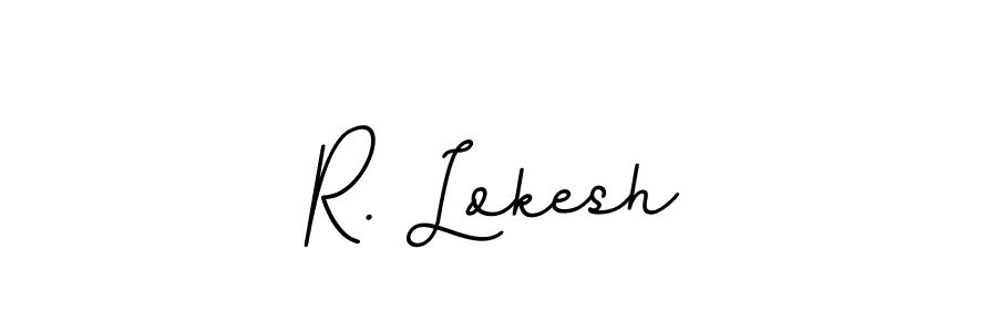 Design your own signature with our free online signature maker. With this signature software, you can create a handwritten (BallpointsItalic-DORy9) signature for name R. Lokesh. R. Lokesh signature style 11 images and pictures png