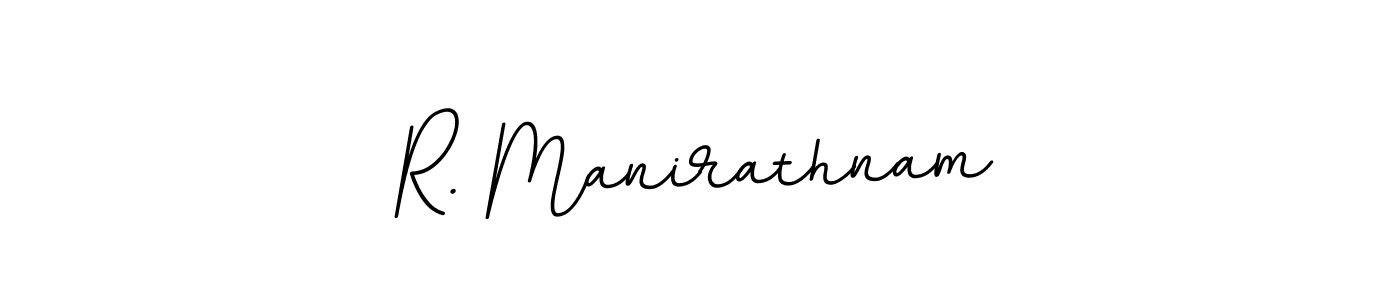 The best way (BallpointsItalic-DORy9) to make a short signature is to pick only two or three words in your name. The name R. Manirathnam include a total of six letters. For converting this name. R. Manirathnam signature style 11 images and pictures png