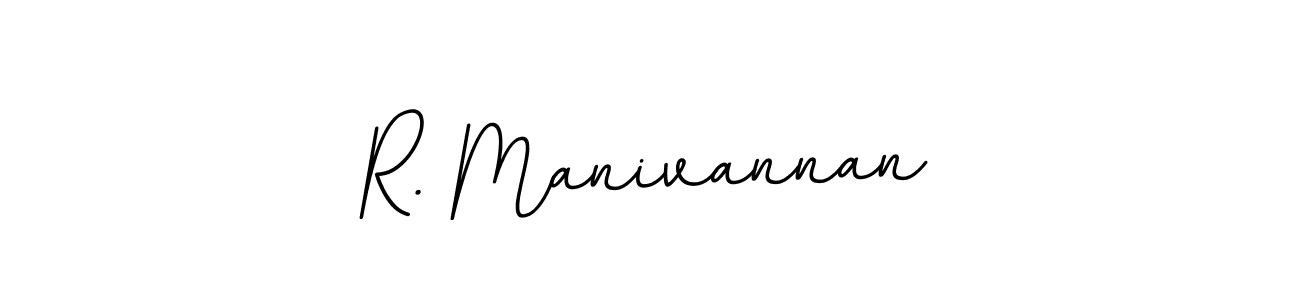 Create a beautiful signature design for name R. Manivannan. With this signature (BallpointsItalic-DORy9) fonts, you can make a handwritten signature for free. R. Manivannan signature style 11 images and pictures png