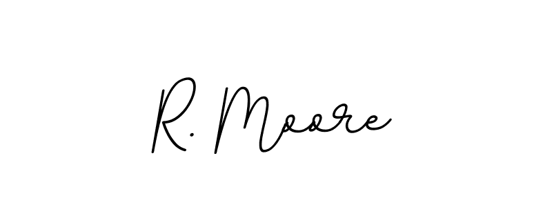 Use a signature maker to create a handwritten signature online. With this signature software, you can design (BallpointsItalic-DORy9) your own signature for name R. Moore. R. Moore signature style 11 images and pictures png
