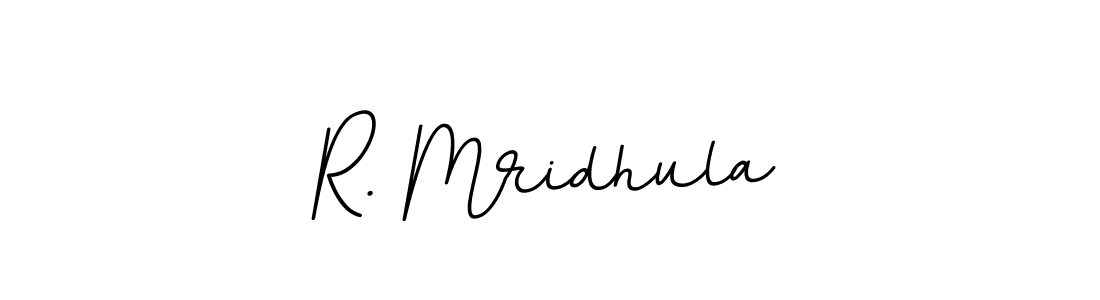 The best way (BallpointsItalic-DORy9) to make a short signature is to pick only two or three words in your name. The name R. Mridhula include a total of six letters. For converting this name. R. Mridhula signature style 11 images and pictures png