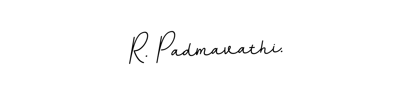 Use a signature maker to create a handwritten signature online. With this signature software, you can design (BallpointsItalic-DORy9) your own signature for name R. Padmavathi.. R. Padmavathi. signature style 11 images and pictures png