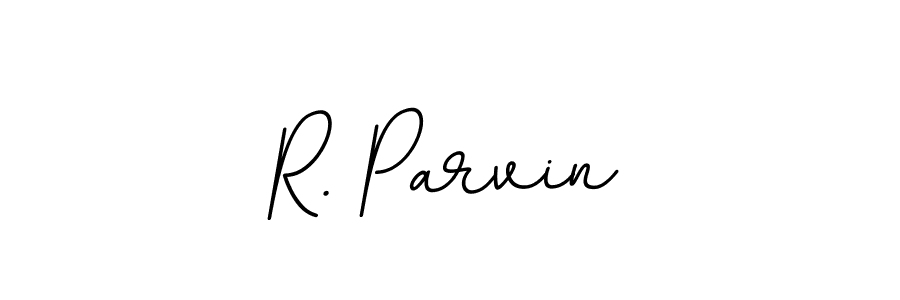 Create a beautiful signature design for name R. Parvin. With this signature (BallpointsItalic-DORy9) fonts, you can make a handwritten signature for free. R. Parvin signature style 11 images and pictures png