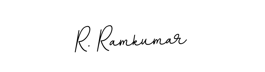 The best way (BallpointsItalic-DORy9) to make a short signature is to pick only two or three words in your name. The name R. Ramkumar include a total of six letters. For converting this name. R. Ramkumar signature style 11 images and pictures png