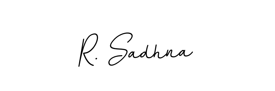 Create a beautiful signature design for name R. Sadhna. With this signature (BallpointsItalic-DORy9) fonts, you can make a handwritten signature for free. R. Sadhna signature style 11 images and pictures png