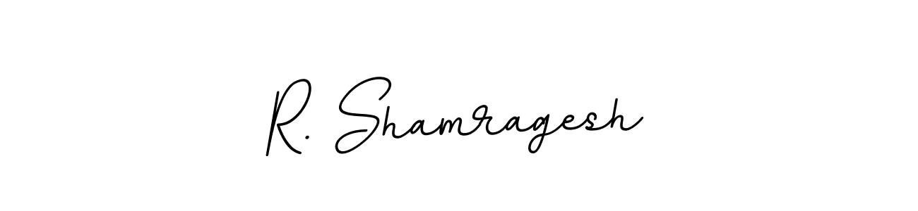 This is the best signature style for the R. Shamragesh name. Also you like these signature font (BallpointsItalic-DORy9). Mix name signature. R. Shamragesh signature style 11 images and pictures png