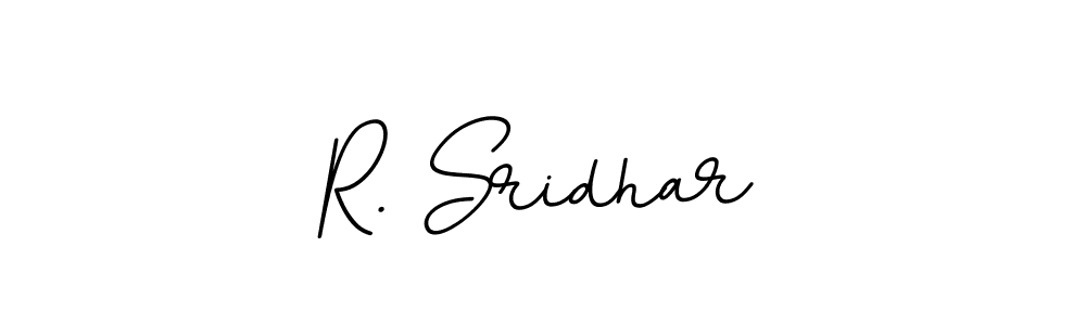 Use a signature maker to create a handwritten signature online. With this signature software, you can design (BallpointsItalic-DORy9) your own signature for name R. Sridhar. R. Sridhar signature style 11 images and pictures png