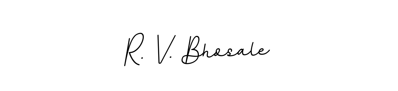 This is the best signature style for the R. V. Bhosale name. Also you like these signature font (BallpointsItalic-DORy9). Mix name signature. R. V. Bhosale signature style 11 images and pictures png