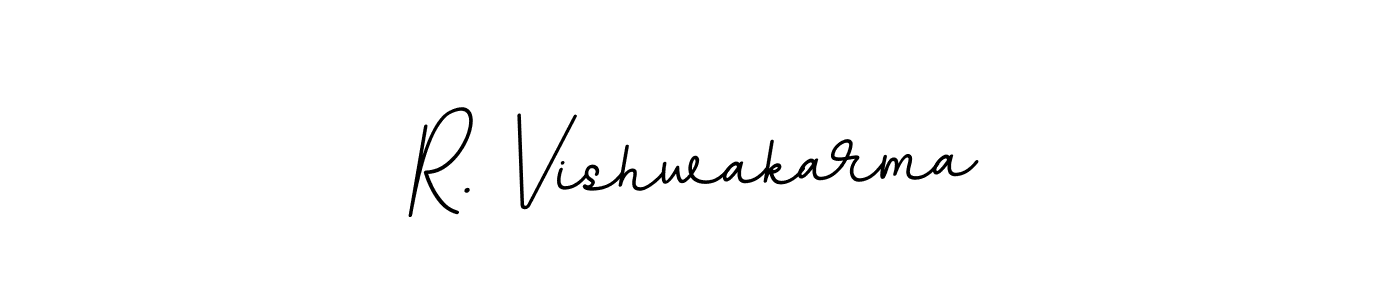 Make a beautiful signature design for name R. Vishwakarma. With this signature (BallpointsItalic-DORy9) style, you can create a handwritten signature for free. R. Vishwakarma signature style 11 images and pictures png