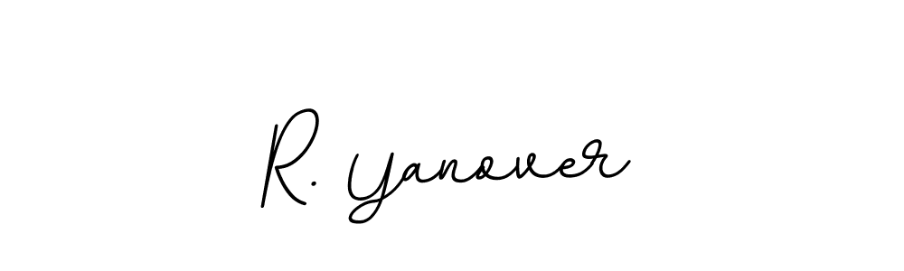 Design your own signature with our free online signature maker. With this signature software, you can create a handwritten (BallpointsItalic-DORy9) signature for name R. Yanover. R. Yanover signature style 11 images and pictures png