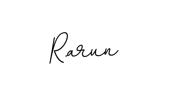 Create a beautiful signature design for name R.arun. With this signature (BallpointsItalic-DORy9) fonts, you can make a handwritten signature for free. R.arun signature style 11 images and pictures png