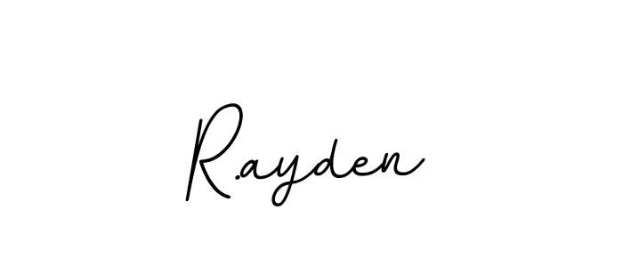 Design your own signature with our free online signature maker. With this signature software, you can create a handwritten (BallpointsItalic-DORy9) signature for name R.ayden. R.ayden signature style 11 images and pictures png