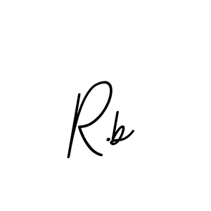 Create a beautiful signature design for name R.b. With this signature (BallpointsItalic-DORy9) fonts, you can make a handwritten signature for free. R.b signature style 11 images and pictures png