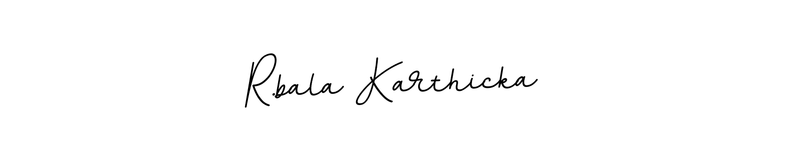 Use a signature maker to create a handwritten signature online. With this signature software, you can design (BallpointsItalic-DORy9) your own signature for name R.bala Karthicka. R.bala Karthicka signature style 11 images and pictures png