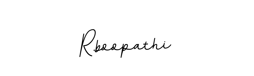 Use a signature maker to create a handwritten signature online. With this signature software, you can design (BallpointsItalic-DORy9) your own signature for name R.boopathi. R.boopathi signature style 11 images and pictures png