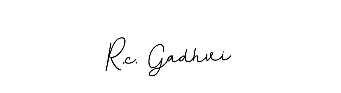 You should practise on your own different ways (BallpointsItalic-DORy9) to write your name (R.c. Gadhvi) in signature. don't let someone else do it for you. R.c. Gadhvi signature style 11 images and pictures png