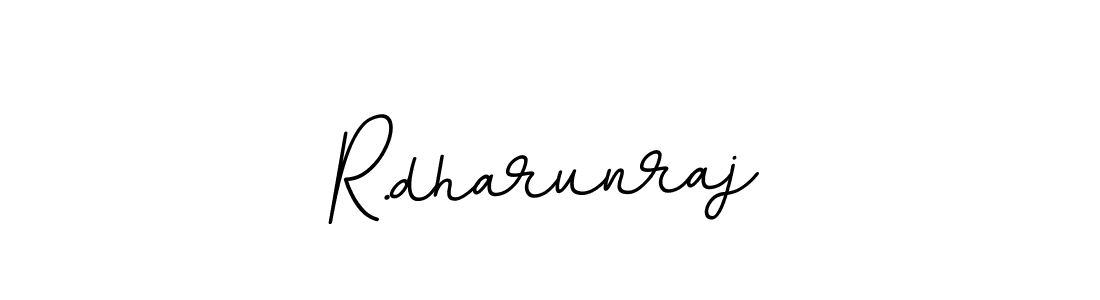 Create a beautiful signature design for name R.dharunraj. With this signature (BallpointsItalic-DORy9) fonts, you can make a handwritten signature for free. R.dharunraj signature style 11 images and pictures png