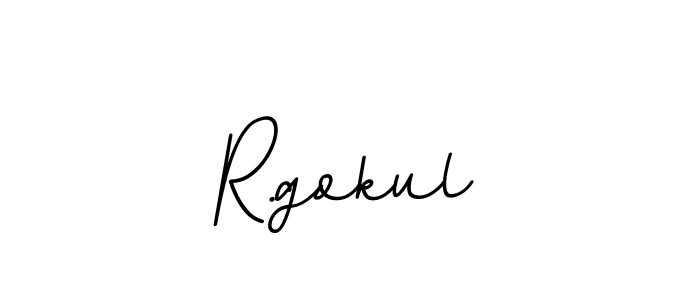 How to make R.gokul signature? BallpointsItalic-DORy9 is a professional autograph style. Create handwritten signature for R.gokul name. R.gokul signature style 11 images and pictures png