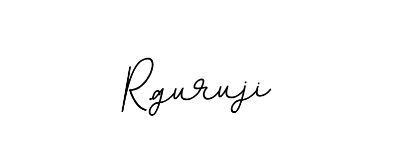 The best way (BallpointsItalic-DORy9) to make a short signature is to pick only two or three words in your name. The name R.guruji include a total of six letters. For converting this name. R.guruji signature style 11 images and pictures png