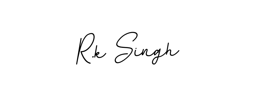 Design your own signature with our free online signature maker. With this signature software, you can create a handwritten (BallpointsItalic-DORy9) signature for name R.k Singh. R.k Singh signature style 11 images and pictures png