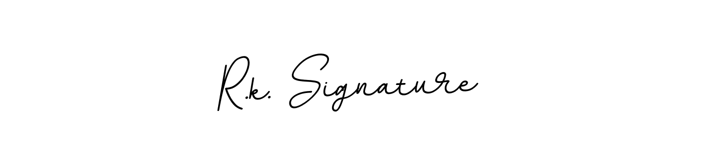 Design your own signature with our free online signature maker. With this signature software, you can create a handwritten (BallpointsItalic-DORy9) signature for name R.k. Signature. R.k. Signature signature style 11 images and pictures png