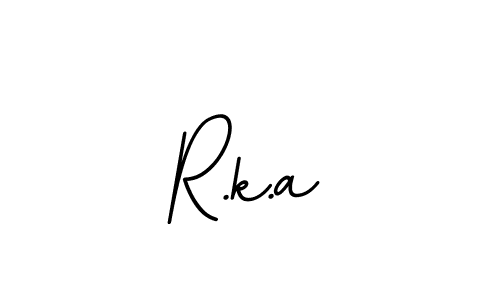 Make a beautiful signature design for name R.k.a. With this signature (BallpointsItalic-DORy9) style, you can create a handwritten signature for free. R.k.a signature style 11 images and pictures png