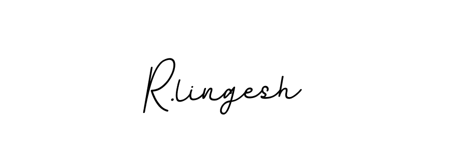 Design your own signature with our free online signature maker. With this signature software, you can create a handwritten (BallpointsItalic-DORy9) signature for name R.lingesh. R.lingesh signature style 11 images and pictures png