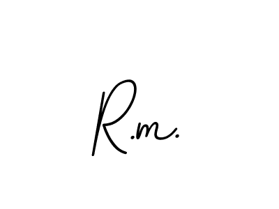 Make a beautiful signature design for name R.m.. With this signature (BallpointsItalic-DORy9) style, you can create a handwritten signature for free. R.m. signature style 11 images and pictures png