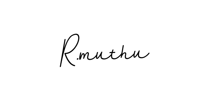 Design your own signature with our free online signature maker. With this signature software, you can create a handwritten (BallpointsItalic-DORy9) signature for name R.muthu. R.muthu signature style 11 images and pictures png