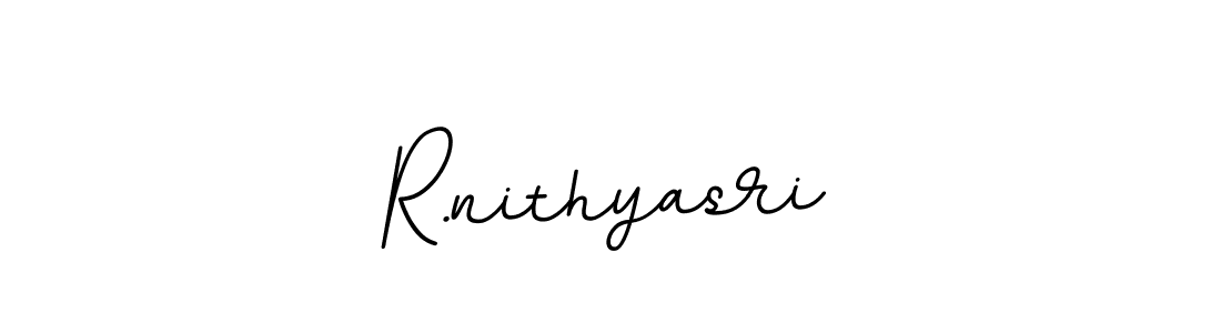 Design your own signature with our free online signature maker. With this signature software, you can create a handwritten (BallpointsItalic-DORy9) signature for name R.nithyasri. R.nithyasri signature style 11 images and pictures png