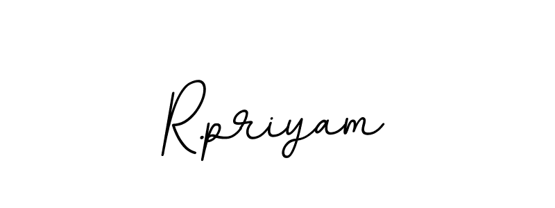 R.priyam stylish signature style. Best Handwritten Sign (BallpointsItalic-DORy9) for my name. Handwritten Signature Collection Ideas for my name R.priyam. R.priyam signature style 11 images and pictures png