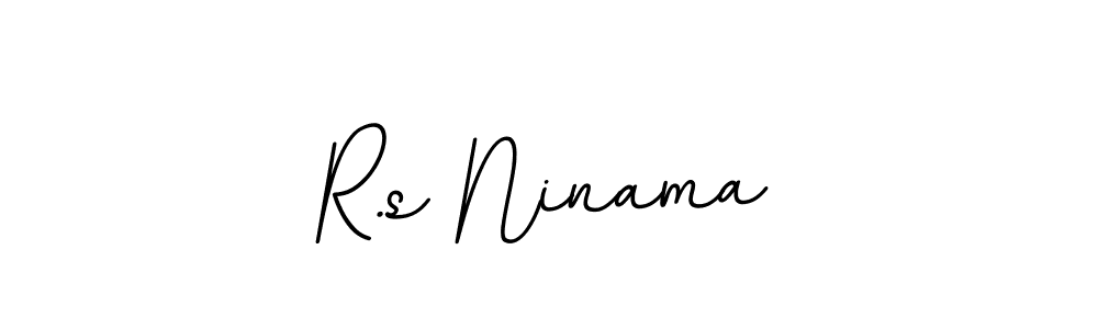 Create a beautiful signature design for name R.s Ninama. With this signature (BallpointsItalic-DORy9) fonts, you can make a handwritten signature for free. R.s Ninama signature style 11 images and pictures png