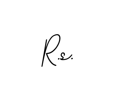 Make a beautiful signature design for name R.s.. With this signature (BallpointsItalic-DORy9) style, you can create a handwritten signature for free. R.s. signature style 11 images and pictures png