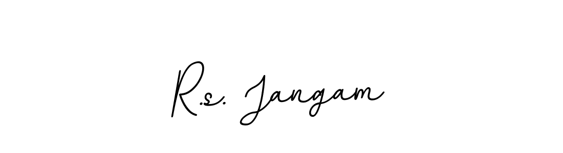 Design your own signature with our free online signature maker. With this signature software, you can create a handwritten (BallpointsItalic-DORy9) signature for name R.s. Jangam. R.s. Jangam signature style 11 images and pictures png