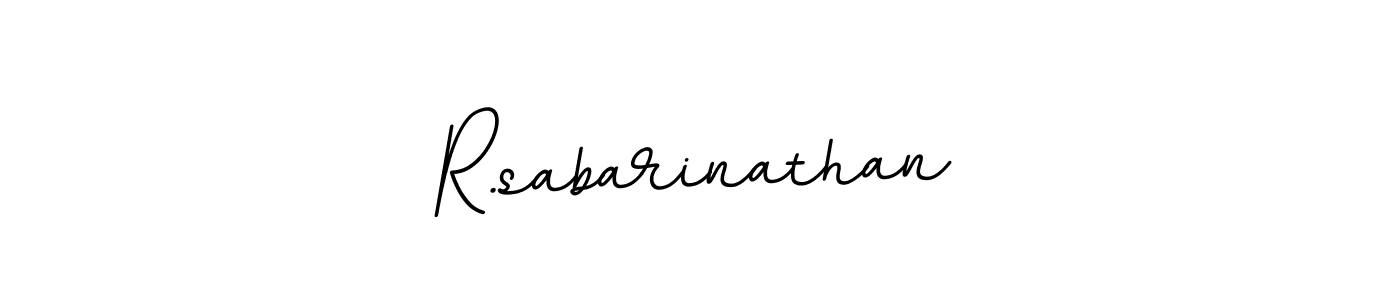 Design your own signature with our free online signature maker. With this signature software, you can create a handwritten (BallpointsItalic-DORy9) signature for name R.sabarinathan. R.sabarinathan signature style 11 images and pictures png