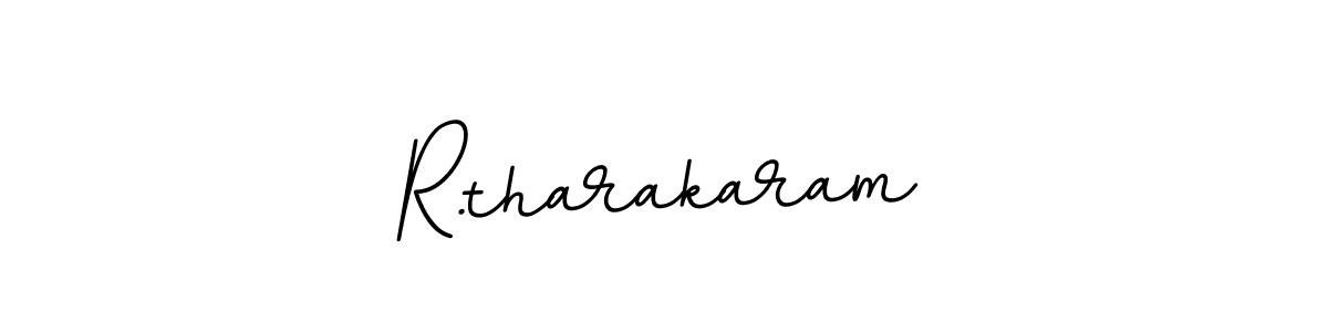 The best way (BallpointsItalic-DORy9) to make a short signature is to pick only two or three words in your name. The name R.tharakaram include a total of six letters. For converting this name. R.tharakaram signature style 11 images and pictures png