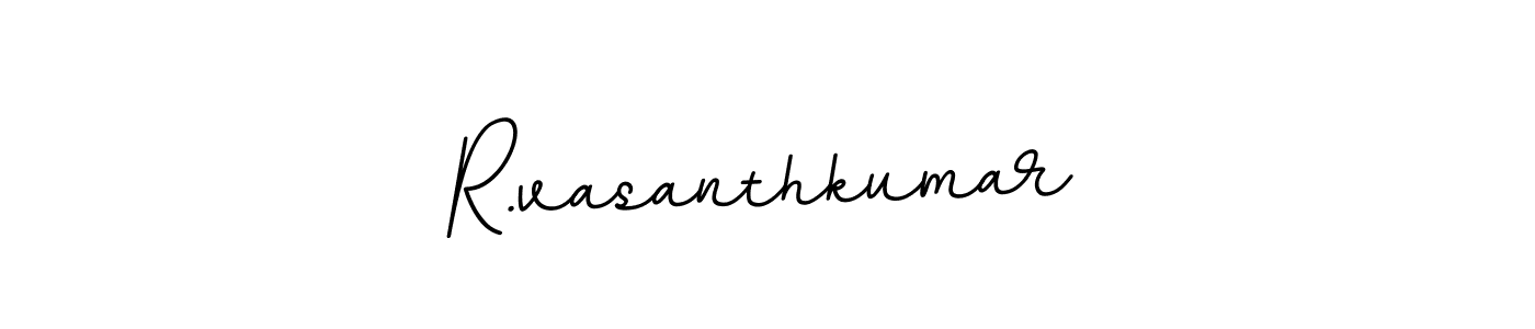 The best way (BallpointsItalic-DORy9) to make a short signature is to pick only two or three words in your name. The name R.vasanthkumar include a total of six letters. For converting this name. R.vasanthkumar signature style 11 images and pictures png