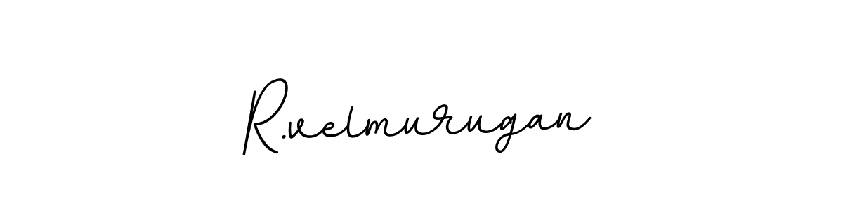 Make a beautiful signature design for name R.velmurugan. With this signature (BallpointsItalic-DORy9) style, you can create a handwritten signature for free. R.velmurugan signature style 11 images and pictures png