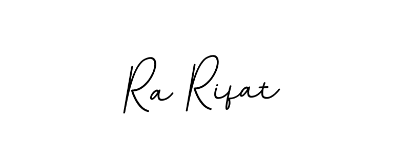 How to make Ra Rifat name signature. Use BallpointsItalic-DORy9 style for creating short signs online. This is the latest handwritten sign. Ra Rifat signature style 11 images and pictures png