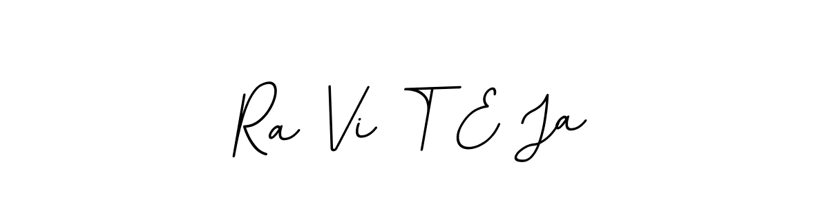 The best way (BallpointsItalic-DORy9) to make a short signature is to pick only two or three words in your name. The name Ra Vi T E Ja include a total of six letters. For converting this name. Ra Vi T E Ja signature style 11 images and pictures png