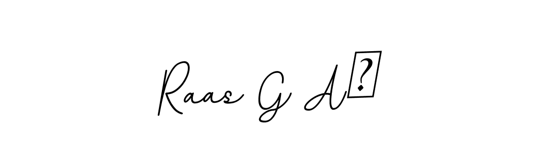 Use a signature maker to create a handwritten signature online. With this signature software, you can design (BallpointsItalic-DORy9) your own signature for name Raas G Aㅡ. Raas G Aㅡ signature style 11 images and pictures png